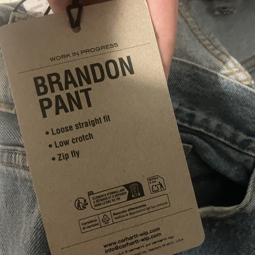 Carhartt Wip Brandon pant, size L, blue