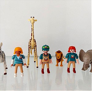 Playmobil - Σετ Zoo (3 φιγούρες + 4 ζωάκια)