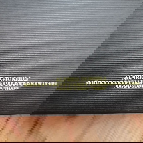 Alfred Dunhill портмоне ново, естествена кожа в черно със златисто лого