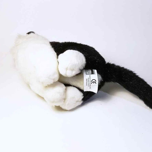 Plush cat black and white used Happy People