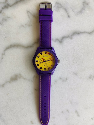 Season Time ρολόι καινούριο, μοβ και κίτρινο