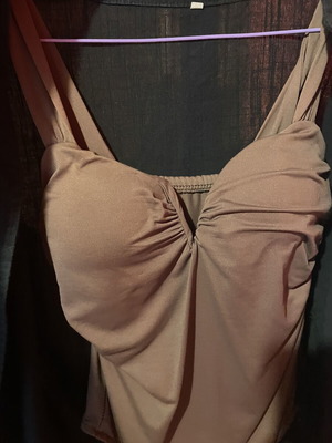 Bodysuit one size brown like new with padded bust