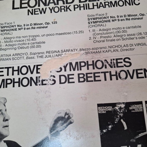 Beethoven Symphonies No.9 LP used, classical music