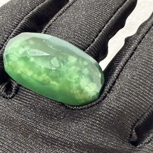Ring with green fluorite new