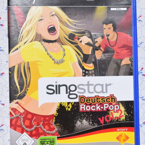 SingStar Deutsch Rock-Pop Vol.2 PS2 used karaoke game