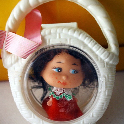 Candy Doly Toys Vintage 70's Basket Piggy Bank new, pack of 4