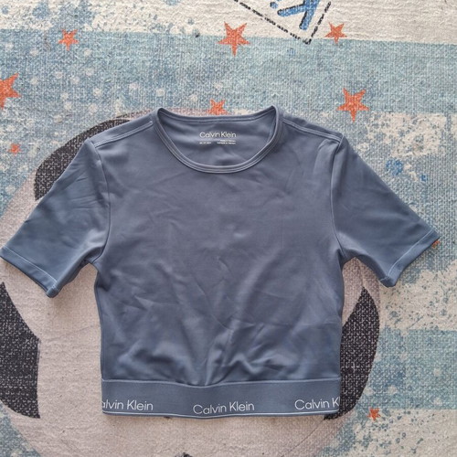 Calvin Klein athletic cropped top XS, turquoise