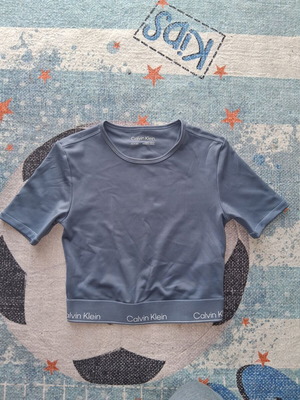 Calvin Klein athletic cropped top XS, turquoise