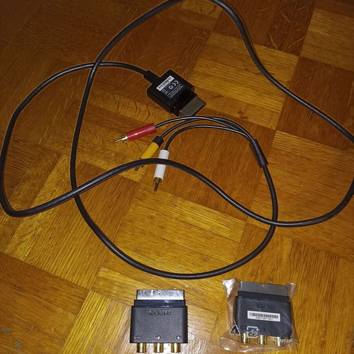 Xbox 360 SCART to RCA cable with 2 extra SCART adapters