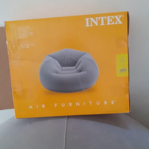 Intex inflatable armchair air furniture, new, gray velvet