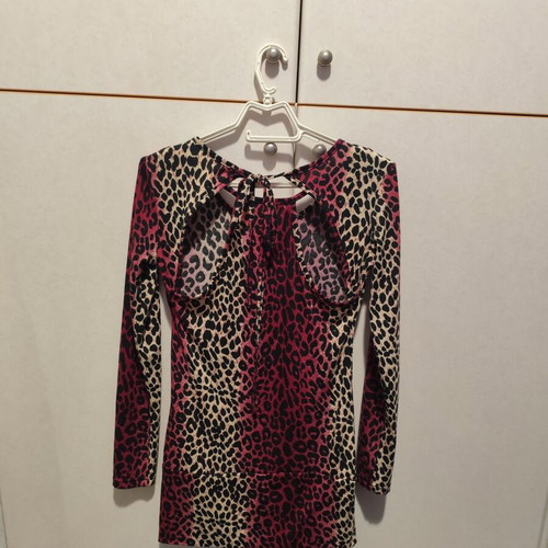 Leopard dress used, size S and M, multicolor