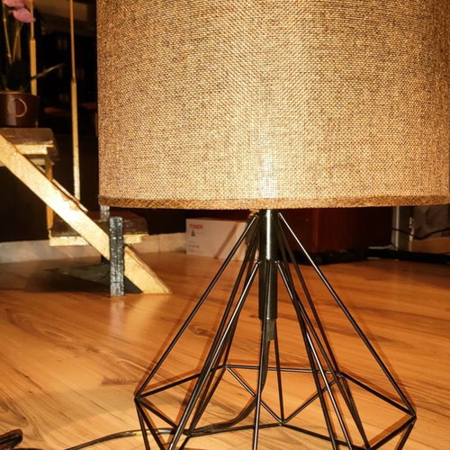 Table-Ceiling Lamp used, 2 in 1, metal diamond design