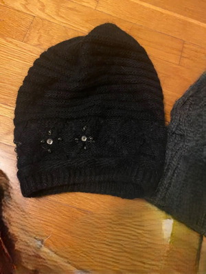 Woolen hat new black one size