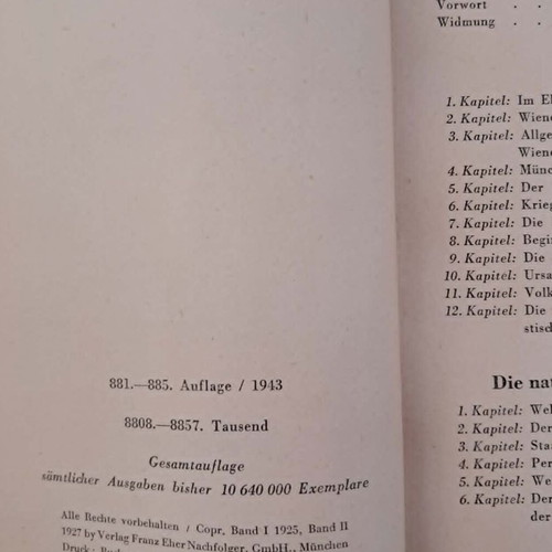 Adolf Hitler Mein Kampf 1943 German edition hardcover