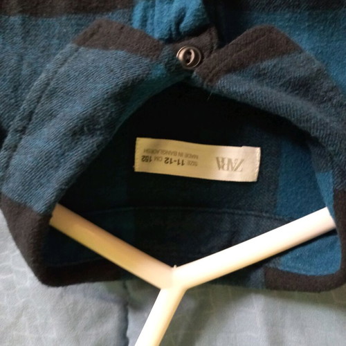 Zara shirt 11-12 years, cotton, like new, black-blue