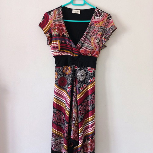 Jus D'Orange vintage dress used, multicolored