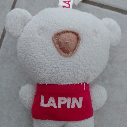 Lapin House hanging plush bear with sound, 17cm