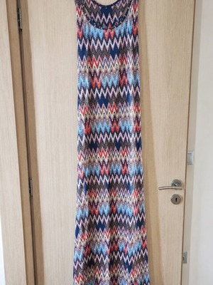 Locca maxi dress L/XL new with tag, boho zig zag print