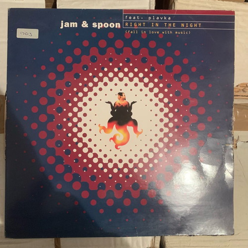 Right In The Night 12" vinyl used, Jam & Spoon feat. Plavka, electronic