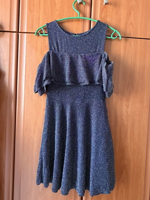 Zara dress for girl 13-14, like new, size 164cm, black and silver