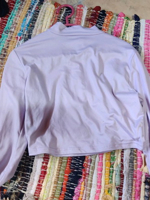 Shein lilac-purple cropped blouse like new with zipper