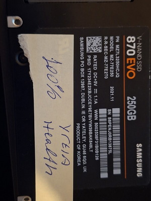 Samsung SSD 870 EVO 250GB like new