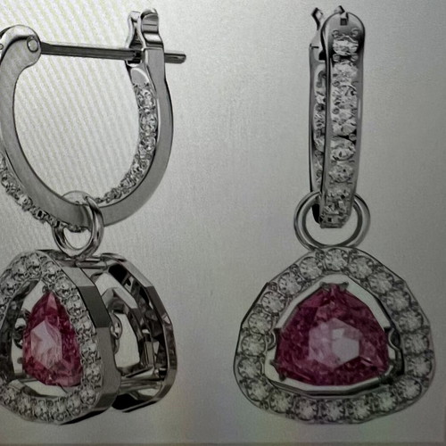Swarovski jewelry set new, pink