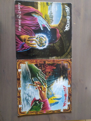 Helloween 2 vinyls Keeper of the Seven Keys part I and part II used