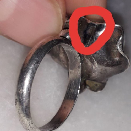 Vintage Silver Ring with Shell Like New