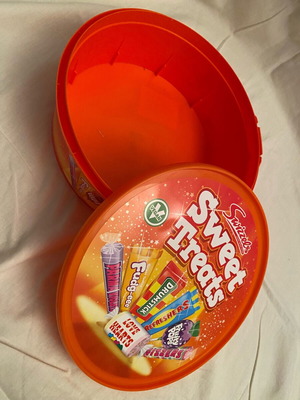 Plastic sweet storage box used