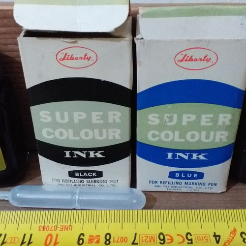 Ink bottles used, set of 8 collectible Liberty, Carter, Elvita