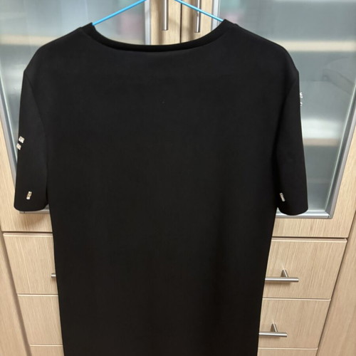 Black dress with silver studs size L from Zara like new