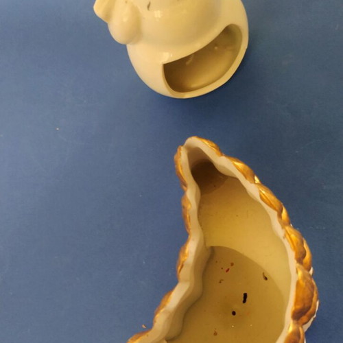 Christmas decoration set used with ceramic snowman and moon candle holder