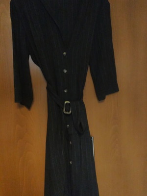Mango wool striped grey dress like new, size L
