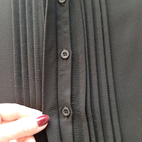 Italian crepe shirt slightly fitted like new, black