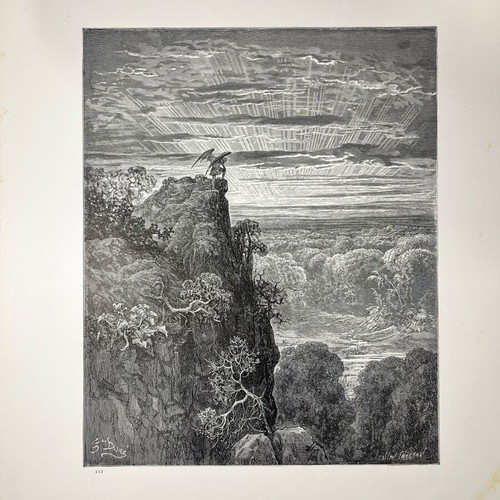 Gustave Doré engraving like new 29x36