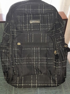 Backpack with multiple compartments, like new, black