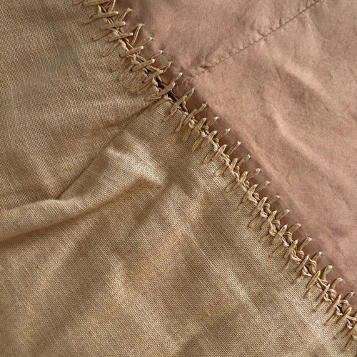 Trussardi Jeans dress used, burnt orange, linen silk fabric