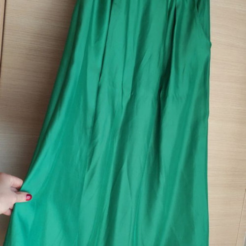 Lynne Emerald Green Satin High-Waisted Skirt new size M/38/10