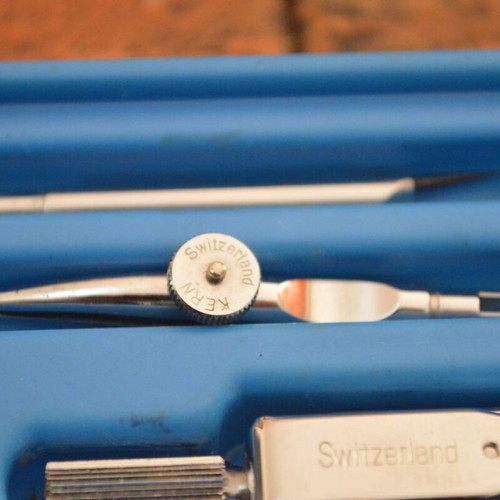 KERN Switzerland 2147 Swiss drafting compass set used