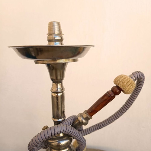 Egyptian Shisha 54cm Blue Glass Base Complete Setup used
