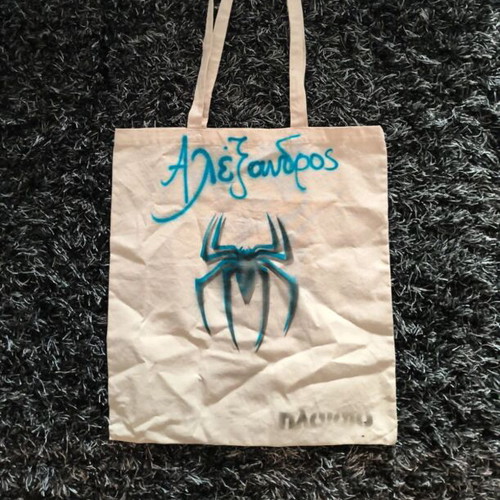 Spidey Canvas Bag Spiderman like new with name Alexandros