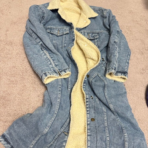 Denim coat new size medium with inner lining