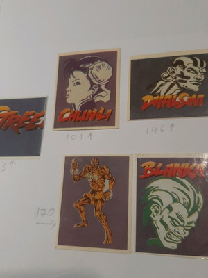 Αυτοκόλλητα Street Fighter 2 μεταχειρισμένα, 46 τεμάχια από 1991