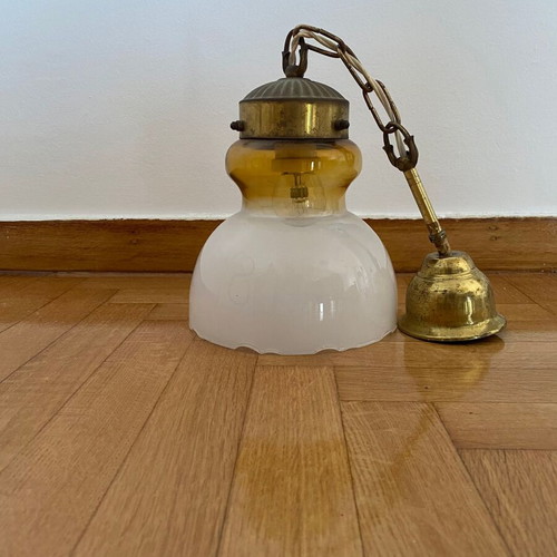 Ceiling light made of crystal and metal like new