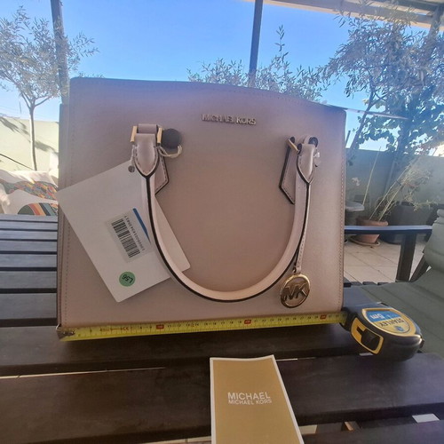 Michael Kors Hope leather satchel new, powered blush color