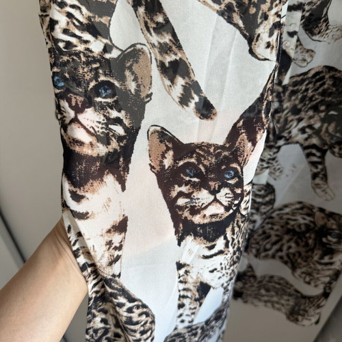 H&M Tunic in animal print like new, beige and brown