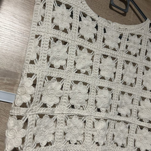 Knitted top, beige, one size