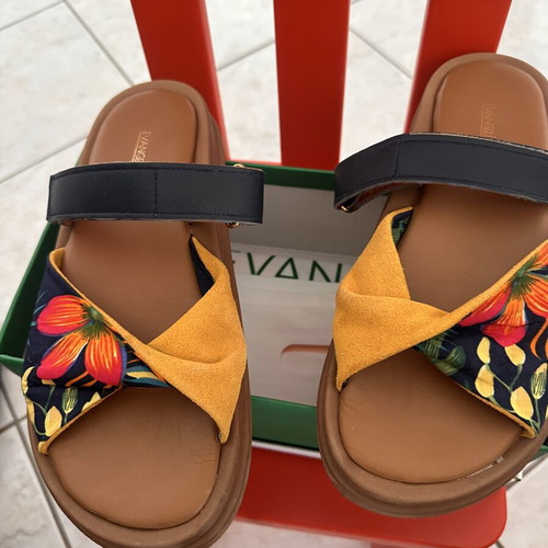 Flatforms Evaggelia Drosi new, size 40, multicolor sandals