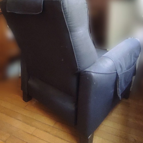 IKEA MUREN armchair used, wide with side pocket for remote